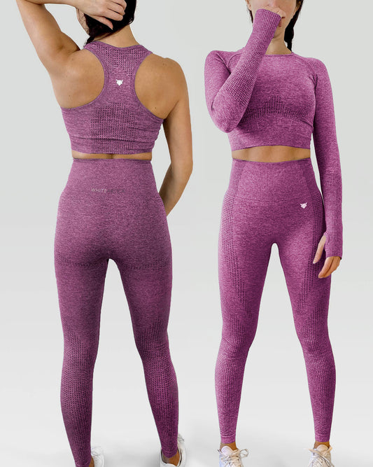 Elite 3 pieces activewear set - Purple