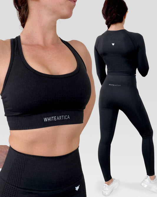 Elite 3 pieces activewear set - Black