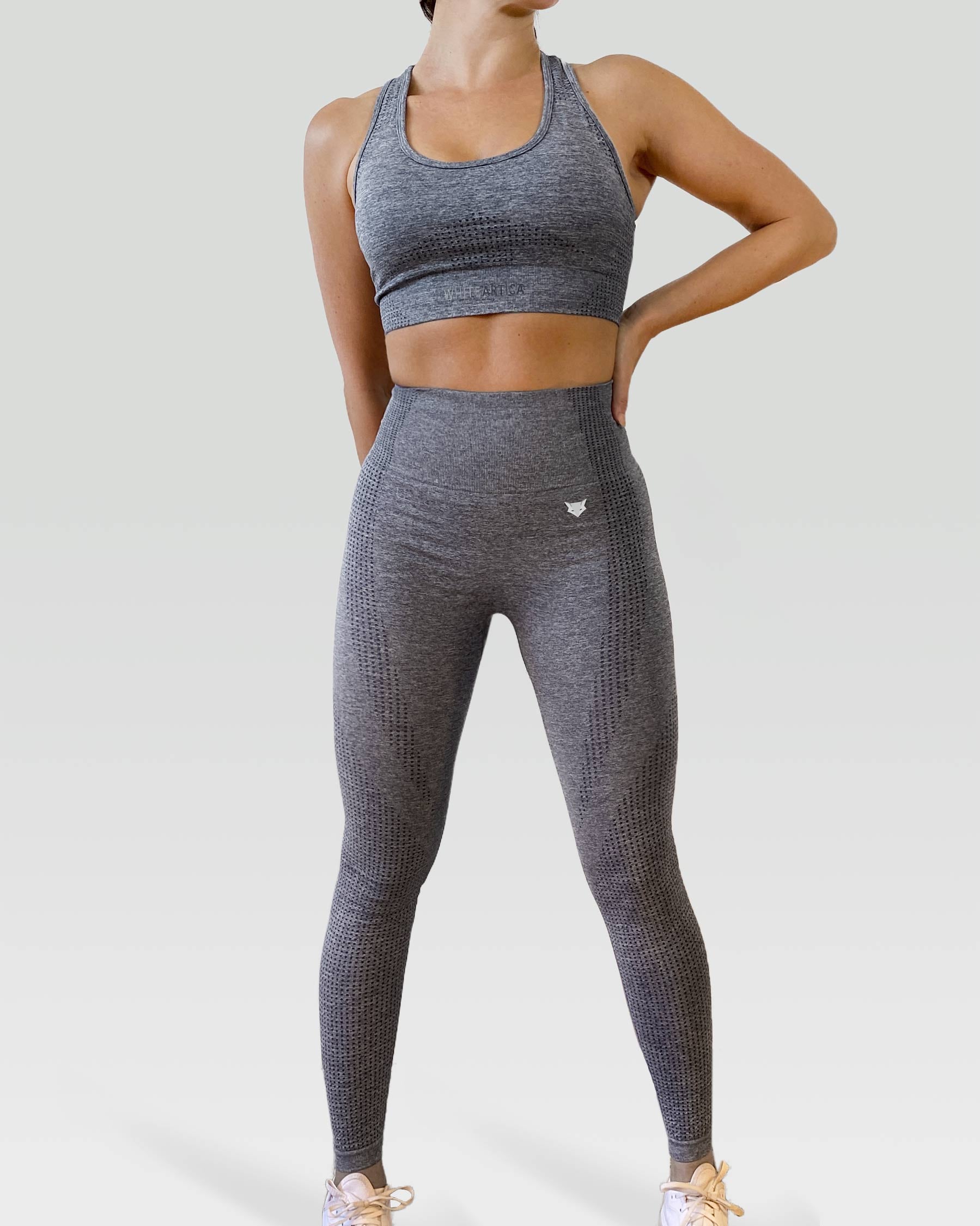 Australian woman wearing white artica high-waisted exercise pants and leggings activewear for her activewear workout fitness cloths